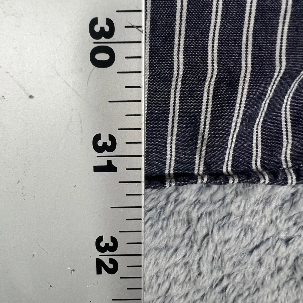 Tommy Hilfiger Mens XL Blue White‎ Striped Button Down Shirt Long Sleeve